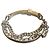 Pulsera Hermès en tono plateado con doble cadena - vista 3