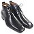Stivaletti stringati in pelle e metallo con logo LV Louis Vuitton Nero - vista 3