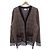 Burberry 8050766 Cárdigan de lana Castaño Negro Roja