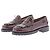 Weekend Max Mara Mocassins en cuir à micro-clous bordeaux