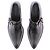 Paco Rabanne Botines vaqueros cortos en cuero negro - vista 4