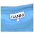 Ganni T-shirt blu a maniche lunghe risvoltate - vista 5