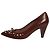 Miu Miu Décolleté in pelle marrone con borchie - size EU 38.5