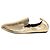 Lanvin Mocassins élastiqués métallisés dorés - size EU 39
