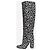 Dolce & Gabbana Stivali alti in lurex leopardato nero e argento - taglia EU 40