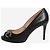 Gucci Black Horsebit Peep-Toe Pumps - Größe EU 38.5 Schwarz