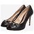 Gucci Black Horsebit Peep-Toe Pumps - Größe EU 38.5 Schwarz - Ansicht 3