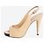Chanel Beige Peep-Toe Slingback Heels - Größe EU 39