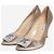 Manolo Blahnik Décolleté Grey Hangisi 90 - taglia EU 38.5 Grigio - vista 2