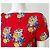 Top Miu Miu Seda Rojo Estampado Floral Blanco Roja Azul Gris Amarillo - vista 3