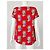 Top Miu Miu Seda Rojo Estampado Floral Blanco Roja Azul Gris Amarillo - vista 5