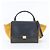 Céline Celine Trapeze Small 2-Way Schultertasche aus Leder Braun Gelb Marineblau