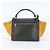 Céline Celine Trapeze Small 2-Way Schultertasche aus Leder Braun Gelb Marineblau - Ansicht 4