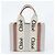 Chloé Woody Shopper aus Leder und Canvas Braun Beige - Ansicht 3