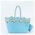 Céline Borsa Tote in pelle Celine con motivo floreale Blu - vista 3