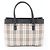 Burberry Nova Check Ledertote Schwarz Beige - Ansicht 3