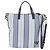 Tote Prada Triangle Logo Leder 2-Way Tasche Blau Marineblau