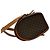 Céline Celine Vintage Macadam Blazon Pattern Mini Boston Tasche aus Leder Braun - Ansicht 5
