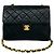 Timeless Borsa a tracolla Chanel in pelle d'agnello nera Nero