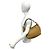 Prada Logo-Embossed Beige Leather Handbag - view 2