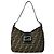 FENDI Schultertasche/Tote aus Zucca FF Canvas und Leder Braun Schwarz