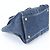 Miu Miu Biker Denim Quilted Leather Handbag Tote Bag RN1032 Nero Blu - vista 5