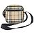 Burberry Nova Check Schultertasche aus Leder Beige