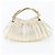 Sac à main cabas Miu Miu en cuir doré - vue 3
