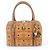 MCM Visetos Monogram Leder Tote Bag Braun