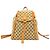 Gucci Vintage GG Logo Canvas Leder-Rucksack Braun