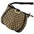 Borsa a tracolla Gucci in tela con motivo GG e pelle Marrone