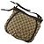 Borsa a tracolla Gucci in tela con motivo GG e pelle Marrone - vista 3