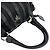 Saco Tote Prada em couro e tecido Tessuto riscado preto - vista 4