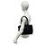 Prada Triangle Logo Hardware Tote Bag Black - view 2