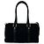 Gucci GG Logo Canvas und Leder Tote Bag Schwarz