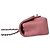 Borsa a tracolla con catena Chanel Matelassé Coco Mark in pelle di agnello Rosa - vista 5