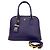 Bolsa Prada em couro Saffiano com logo triângulo Roxo