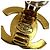 Orecchini CHANEL Vintage motivo Coco Mark Turnlock D'oro - vista 2