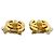 Orecchini CHANEL Vintage motivo Coco Mark Turnlock D'oro - vista 3