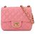 Borsa a tracolla Chanel Mini Matelasse con catena in Rosa