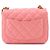 Borsa a tracolla Chanel Mini Matelasse con catena in Rosa - vista 3