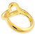 Autre Marque Anello a fascia cuore Tiffany & Co. in oro giallo 18K - vista 3