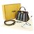 Borsa 2-Way Fendi Peekaboo ISeeU Petite Marrone Blu Beige - vista 2