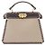 Borsa 2-Way Fendi Peekaboo ISeeU Petite Marrone Blu Beige - vista 3