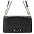 Boy Borsa a tracolla Chanel Matelassé in pelle verniciata nera Nero