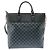 Borsa Louis Vuitton Damier Cobalt Newport Tote N41588 Nero Blu - vista 2