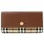 Burberry Nova Check Bi-fold Long Wallet Brown Beige