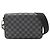 Sac Messenger Louis Vuitton Damier Infini Noir Argenté Damier ebène