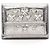 Jimmy Choo NEMO Star Studded Tri-fold Geldbörse Silber