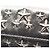 Jimmy Choo NEMO Star Studded Tri-fold Geldbörse Silber - Ansicht 10
